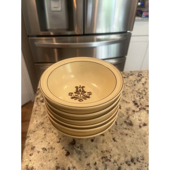 Pfaltzgraff Village Set of 6 Soup Cereal Bowls 6” Vintage Stoneware Read Desc. - Picture 1 of 10